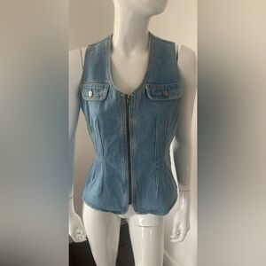 Charlotte Russe Blue Denim Vest Top